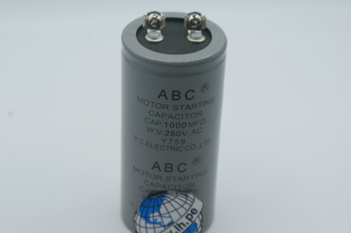 ABC CD60 1000uF 250VAC                       Condensador de arranque cilíndrico del motor 1000uF, 250VAC, de ABC
